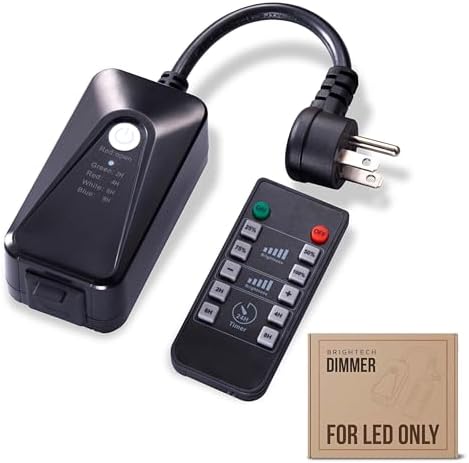 Brightech Remote Control Dimmer for Our Ambience Pro LED String Lights - Commercial Dimmer with a Rated Power of 150 Watts - Create a Welcoming Atmosphere with Brightness Levels