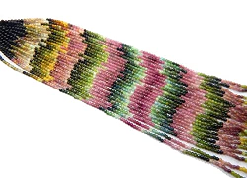 Perles Tourmaline Multi AAA sans défauts de polissage pour réussir vos enfilages de bijoux fins