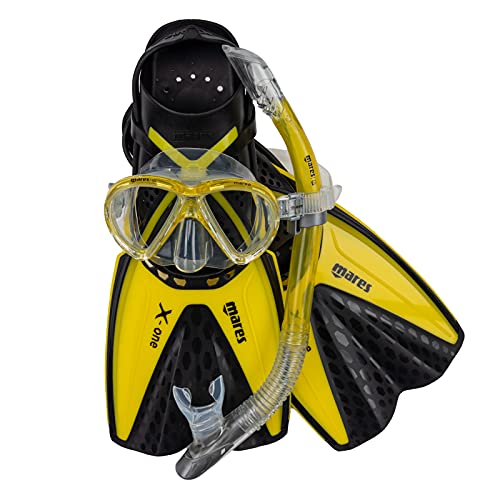 Kit de Snorkel Adulto Mares Marea X-One Tubo Semi-seco y Aletas Ajustables