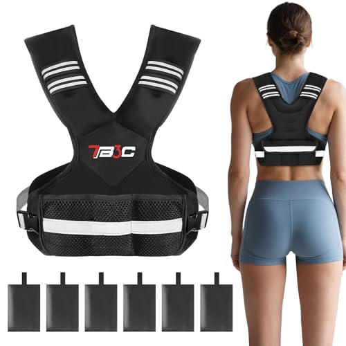 TB3C Weighted Vest Adjustable Body Weight Vest 4-10lb Vest Exercise Set for Endurance Exercises and Strength Training