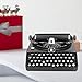 OPPWONG Type Writer, Black Retro Vintage Typewriter Model Typewriter Type Writing Machine Manual Props Model Retro Decoration Ornaments for Movie Props Home Cabinet Decor Ornaments