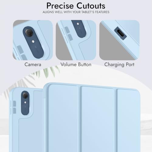 Image of Robustrion Case for Moto Pad 70 Pro 13 inch Cover Case with [Pencil Holder] [Soft Flexible Case] for Motorola Pad 70 Pro 13 inch Cover Case [Auto Sleep Wake Support] - Light Blue