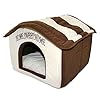 Best Pet Supplies Portable Indoor Pet House – Perfect for Cats & Small Dogs, Easy To Assemble – Cream