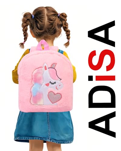 Image of ADISA Kids Backpack Toddler Bag Back Pack Plush Cartoon for Girls and Boys 1-5 Years