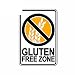 A/X 13cmx9cm für glutenfreie Zone Van Aufkleber Windschutzscheibe Laptop Kühlschrank Auto Aufkleber Windows