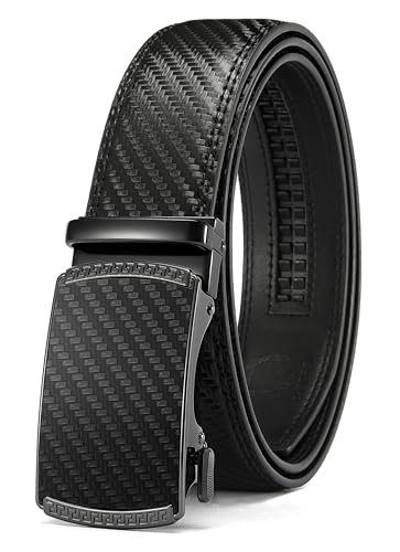 Image of CHAOREN Leather Ratchet Belt men 1 3 /8 inch | For Dress Pants - Micro Adjustable Belt Fit Everywhere