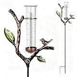 Pluviomètre de Jardin Résistant au Gel avec Piquet et Tube en Plastique...