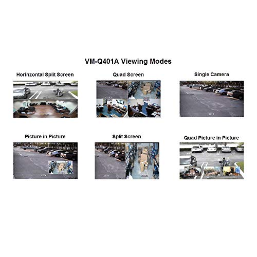 CCTV Camera Pros VM-Q401A CCTV BNC Color Quad Processor | Analog Security Camera Mux | Video Screen Splitter | 4 Channel Multiplexer - Thumbnail 5