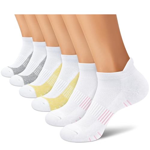 Image of cuangya Ankle Socks for Women - Athletic Low Cut Running Cushioned Socks (3-5 Pairs)