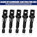 3/8 Impact Socket Adapter Set, 5PCS Black Drill Socket Adapter 1/4 to 3/8 Drive Adapter Kit for Impact Driver Automotive DIY Extension Socket Driver Bits Handle Nut Driver and Drills(3/8 Square Tip)
