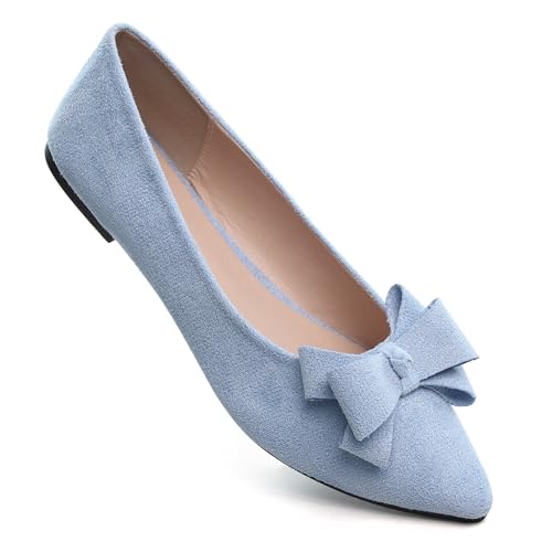 Image of SAILING LU Women's Bow-Knot Pointed Toe Ballet Flats