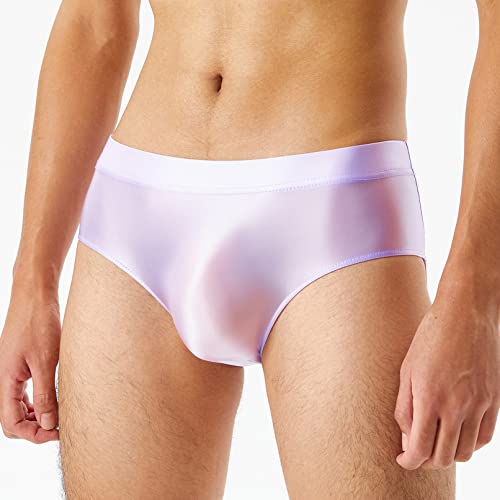 Sxiwei Men Shiny Silky Low Rise Briefs Underwear Elastic Waistband Thong Underpants Panties Swimwear3