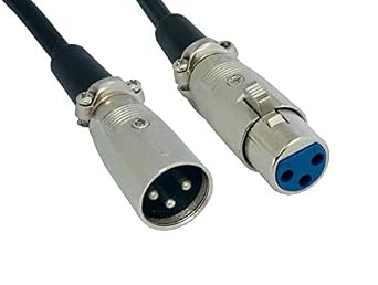 XLR Male to XLR Female Extension Microphone Cable 3 Foot 1 Pack