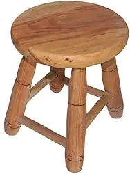 Banquinho em madeira maciça pequena 29 cm