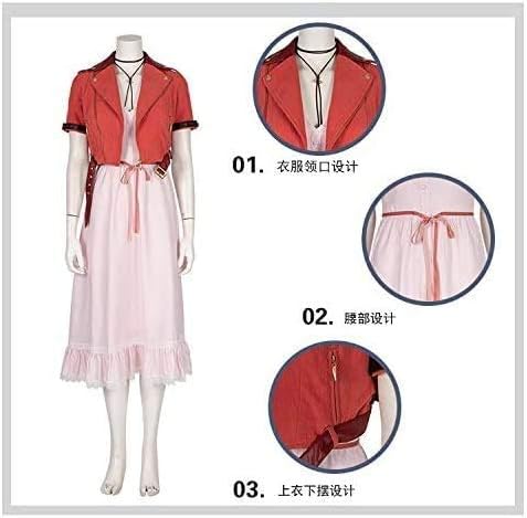 FF7R エアリス コスプレ 衣装 ウィッグ付き XIN XIN] コスプレ衣装