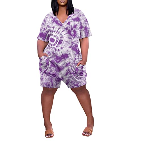 QWUVEDS Wal G Jumpsuit Lässiger Beintaschen-Ausschnitt, kurzer...