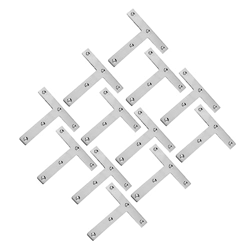 GLEAVI 20 Piezas De Código De Esquina En Forma De T Soportes Pequeños Conector De Ángulo Recto Tornillos De Hormigón Reparación De Postes De Cerca Reparación De Placas De