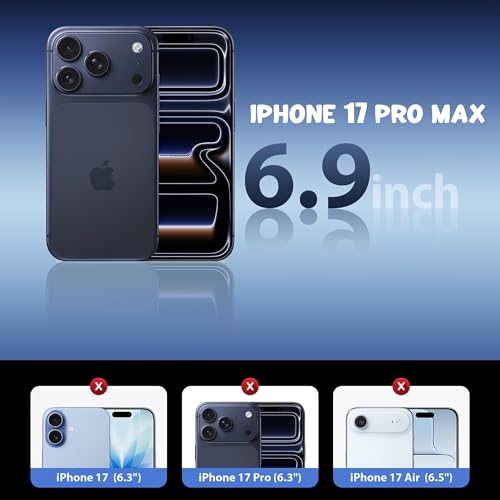 Image of Kratos Transparent Clear Case Cover Compatible with iPhone 17 Pro Max - Anti-Yellowing, Wireless Magnetic Charging Case with Raised Edge Camera & Screen Protection, Shock-Resistant Design
