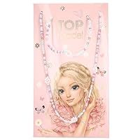 Depesche 13547 TOPModel Summer Feeling - Schmuck Set mit Kette und elastischem Armband, beide verziert mit kleinen bunten Perlen und Blumen