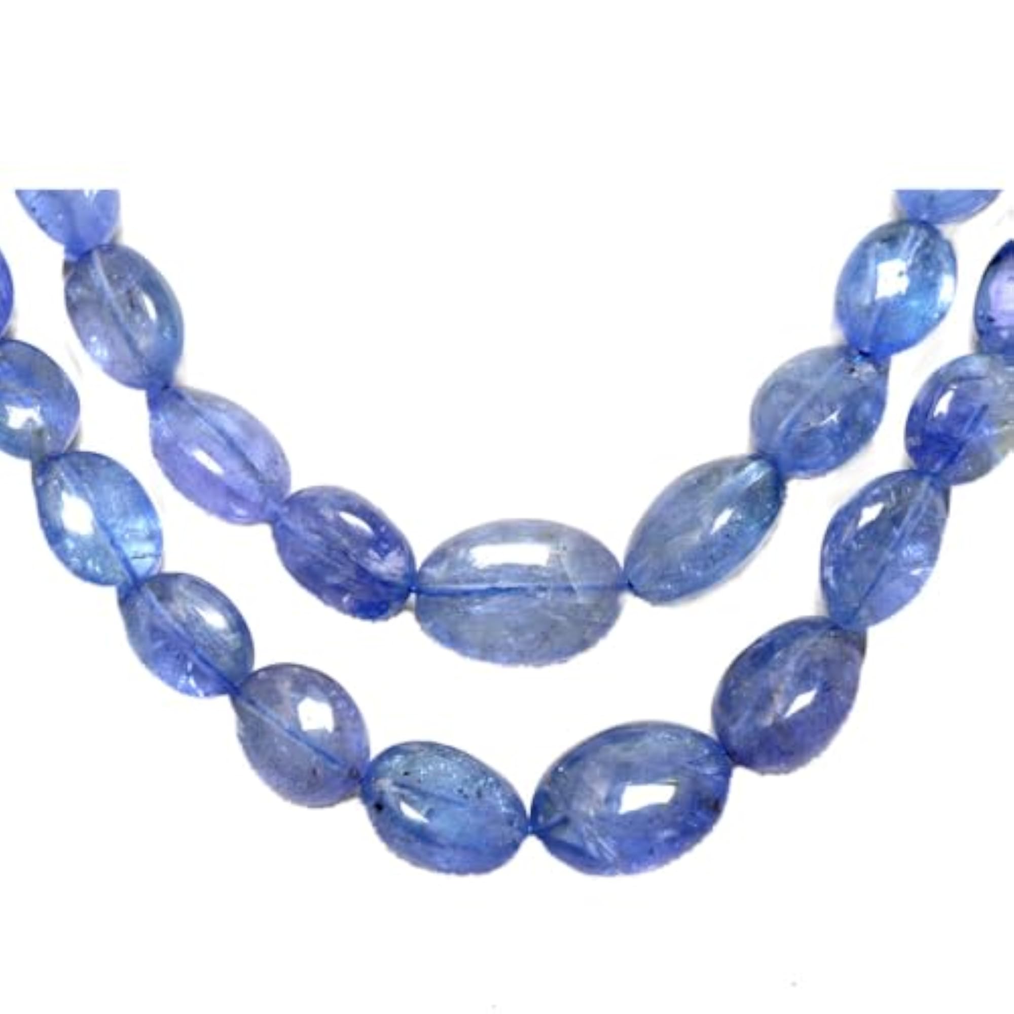 Jaipur Tanzanite Gemstone Plain Beads Necklace