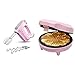 Bosch MFQ2210K Handrührer, Clever Mixx Fun, 375 W, gentle rosa & Bestron Waffeleisen für klassische Herzwaffeln, Retro Design, Sweet Dreams, 700 Watt, Rosa