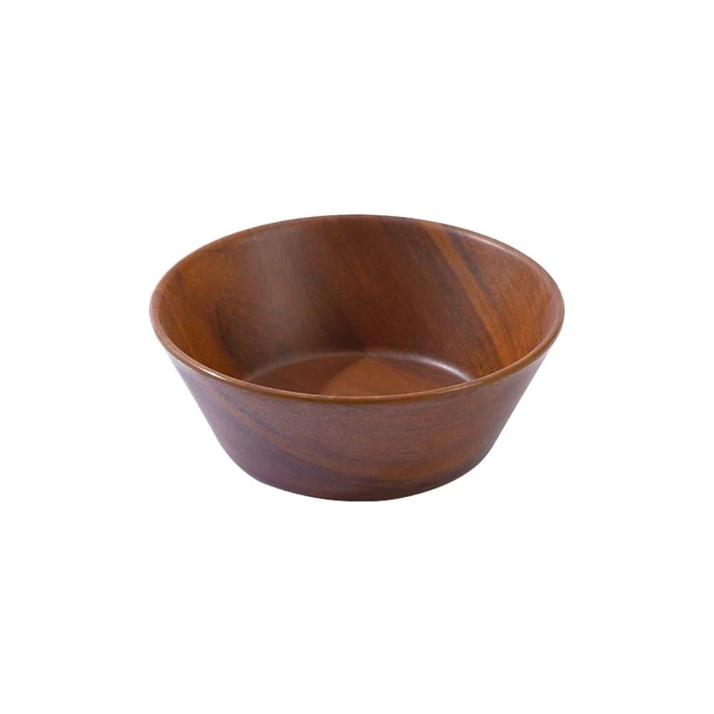 Fruitero de madera, Ensaladeras y Fruteros de Madera Multicolor Varios Tamaños(Brown 17.5x6.5cm 2pcs)