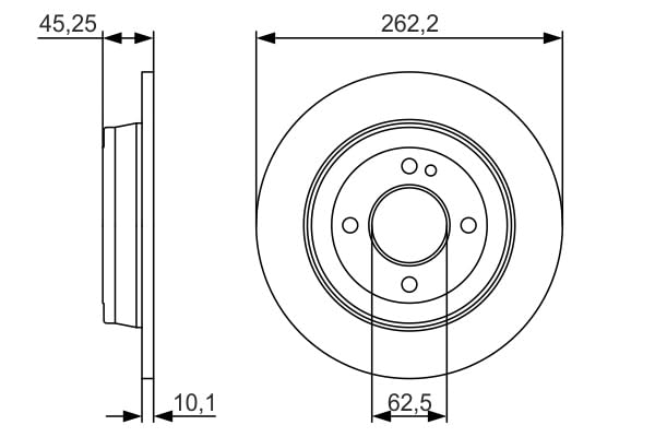 Image secondaire de Bosch BD1731 Disques de frein - Essieu arrière - certification ECE-R90-1 jeu de 2 disques