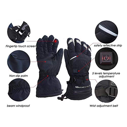 Gants chauffants rechargeables 3.7V 4000mAh CHEWYNP pour ski et cyclisme - 6