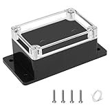 LMioEtool Project Box IP65 Waterproof ABS Plastic Electrical Junction Box with Clear Cover Enclosure with Fixed Ear, Black 3.9'x 2.6'x 1.9'(100x68x50mm)(Pack of 1)