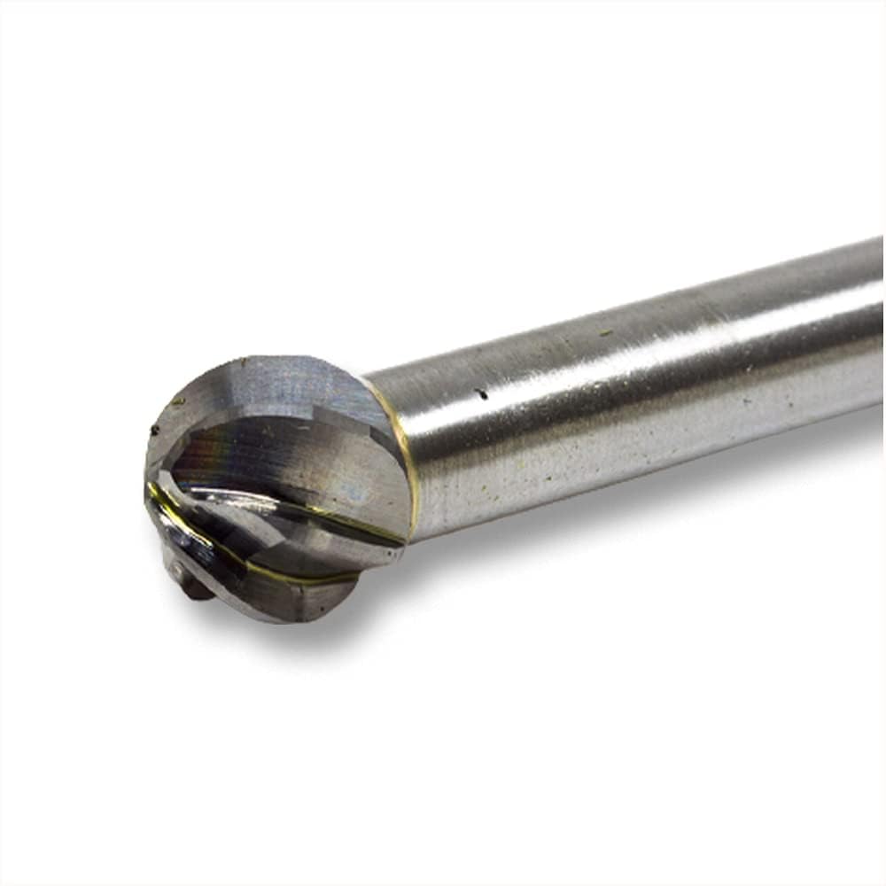 Benchmark Abrasives Ball Shape Premium Tungsten Carbide Burr with 1/4 Inch Shank Aluminum Cut Rotary Tool Head Diameter 1/2 Inch Die Grinder Drill Bit (SD-3NF)