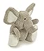 goDog Checkers Elephant Squeaky Plush Dog Toy, Chew Guard Technology - Gray, Large