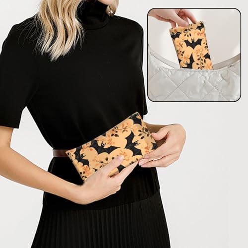 Image of 2 PCS Glasses Case Eyeglass Sunglasses Pouch Squeeze Portable Bag Soft Leather with Cleaning Cloth Women Men Girls