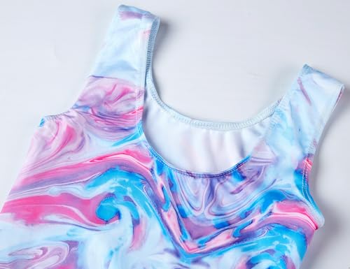 Image of TENVDA Girl's One Piece Swimsuit Sparkle Sleeveless One-Piece Bathing Suits Swimwear for Kids 2-12 Years Old
