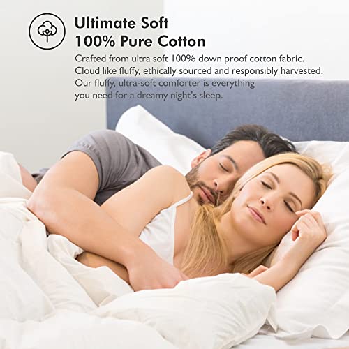 image for Egyptian Bedding Luxurious King / Cal King Size Down Feather Fiber Com