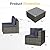 Wisteria Lane 7 Piece Outdoor Patio Furniture Set, All Weather Wicker Rattan Sectional Sofa Conversation Set with Cushions & Large Glass Coffee Table, Ideal for Garden Backyard Porch, Dark Grey