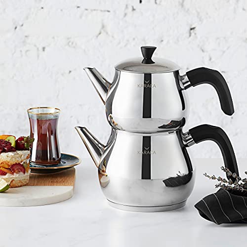 Set teiera turca nera Karaca Kayra, Adatta