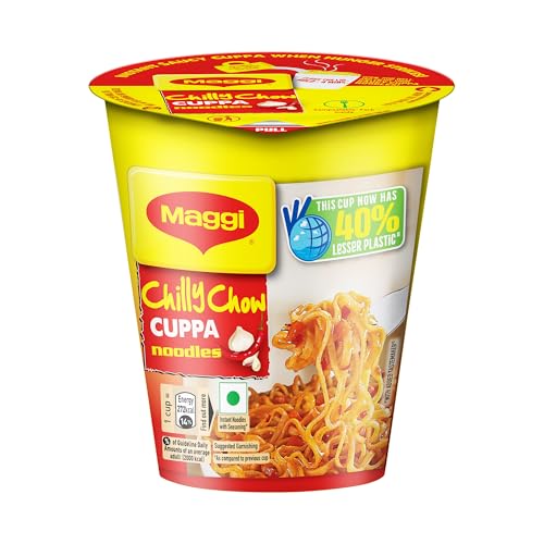 Image of MAGGI Chilly Chow Cuppa Noodles, Slurpy Saucy Taste With Extra Veggies, 70g