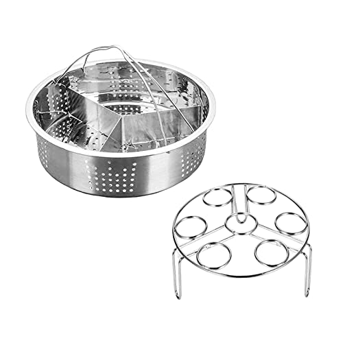 Image of ARTISOUL 3X Stainless Steel Steamer Basket for 5 /6 /8 Qt Instant Pot Vetables Tamale