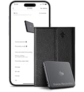 IZYREC 64GB Smart Black Voice Recorder w/Blue Case, Voice Activated Recorder with App
