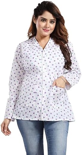 VEYTURA Women's Cotton Floral Printed Summer Coat | Helps to Protect From Sunrays, Dust Pollution, Sunburn, Tanning of Ski...