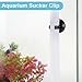 CAPASTEC Aquarium Suction Cup, Aquarium Sucker Clip, Suction Cups Airline Tubing Holder, Fish Tank Accessories for Aquarium Fish Tank, Black, 0.79