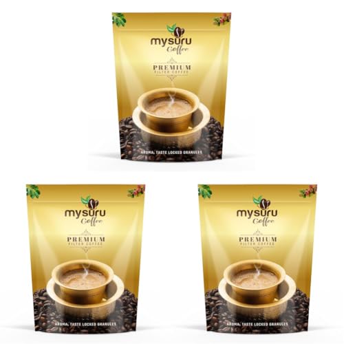 Image of MYSURU COFFEE Premium Filter Coffee Powder 100g [Pack of 6] | Aromatic Taste [80% Coffee - 20% Chicory] | Traditional South Indian Blend | Freshly Roasted Ground Coffee