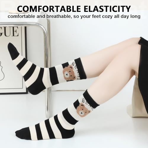 Image of IIG 5 Pairs Womens Novelty Cute Crew Socks Colorful Funny Ankle Socks Gifts for Womens Socks
