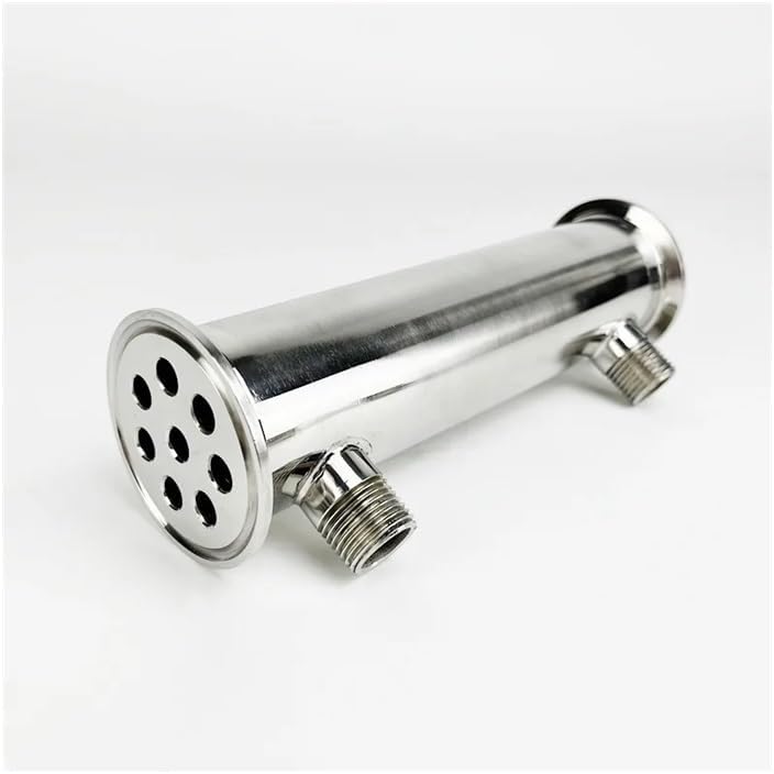 2"(51mm) OD64, Dephlegmator/Condenser with 1/2" Male Thread, 8 Pipes Inside ID 8mm,Lenght 200mm