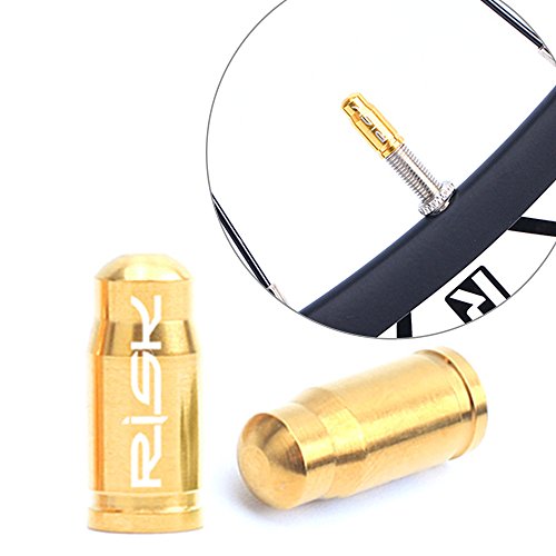 Tampa da válvula, Andoer Tampas de válvula Schrader/Presta 2 PCS Tampas de válvula de liga de titâni