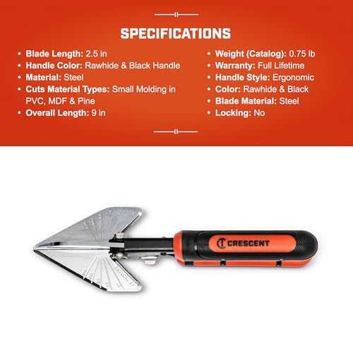 Image of Crescent 9 inch Molding Miter Snips | CTM45RS