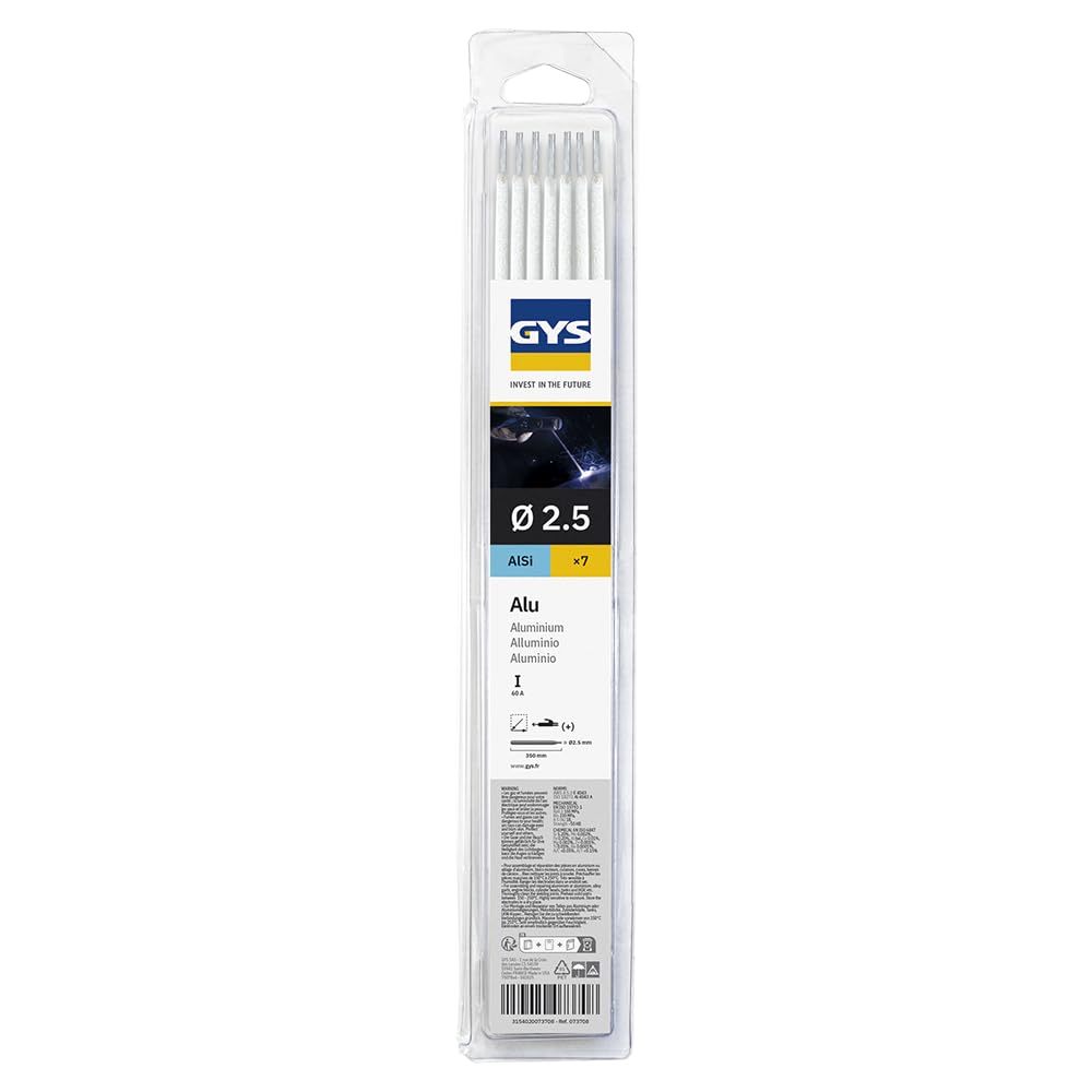 Gys Grey 073708 Aluminium Welding Electrode, E4043, Ø2.5, 7 Pack