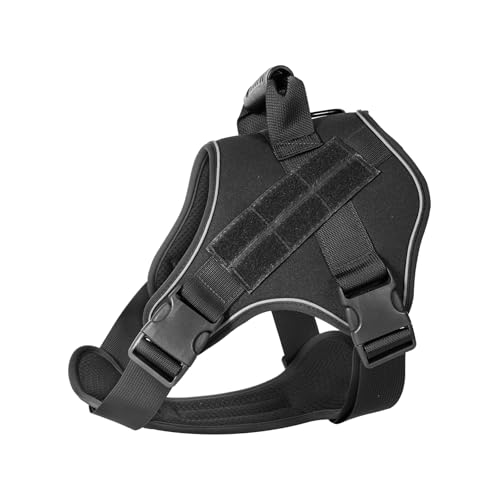2。柔らかいパッド付き戦術犬犬のベスト調整可能な毎日のウォーク用トレーニングセキュアコントロール快適な戦術ペットギア