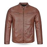 Lammfell-Lederjacken: Diese Biker-Lederjacken für Herren bestehen aus hochwertigem Lammfell mit einer Stärke von 0,8 mm. Die Innenseiten sind mit einem dicken, weichen Steppfutter vernäht, was diese Winterlederjacken besonders geschmeidig und strapazierfähig macht.