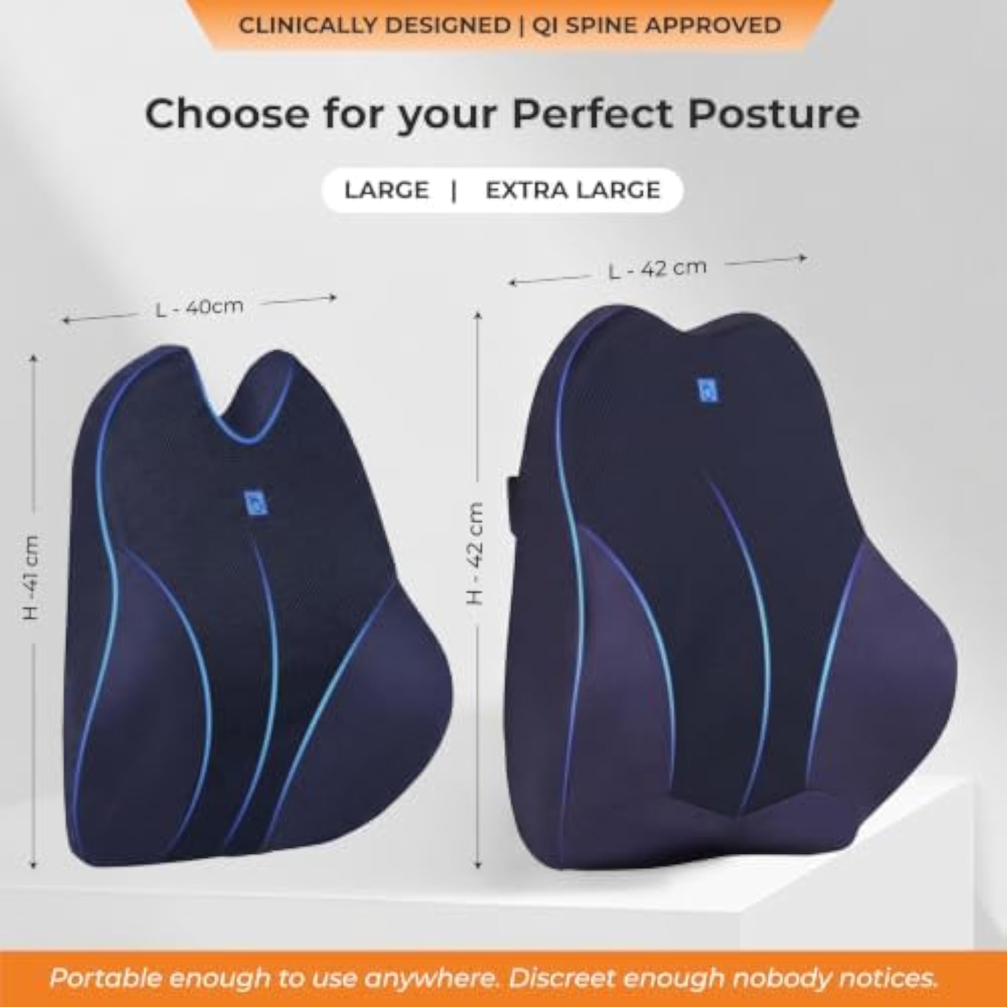 Orthopedic Memory Foam BackRest Cushion for Lumbar Support